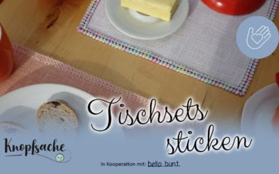 Tischset sticken mit Kästchenstich